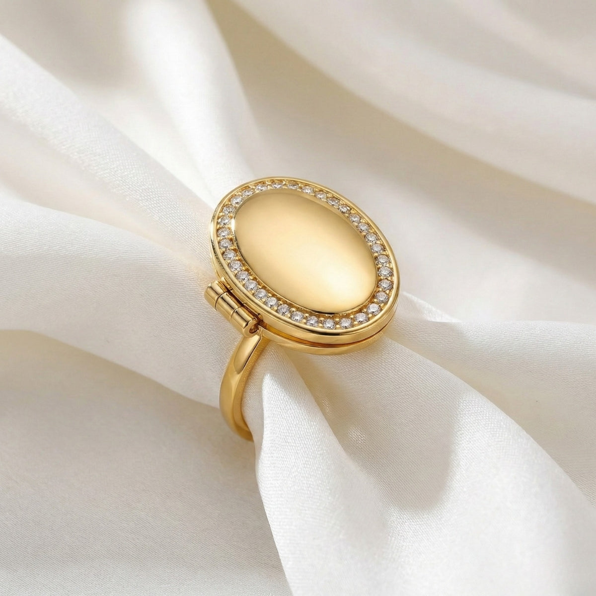 Oval Locket Ring