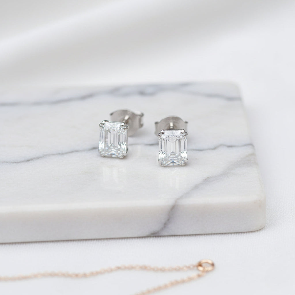 Timeless Emerald Stud Earrings