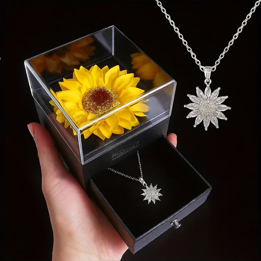 18K GOLD PLATED SUNFLOWER NECKLACE 🌻