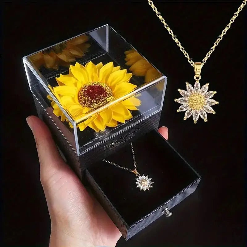 18K GOLD PLATED SUNFLOWER NECKLACE 🌻