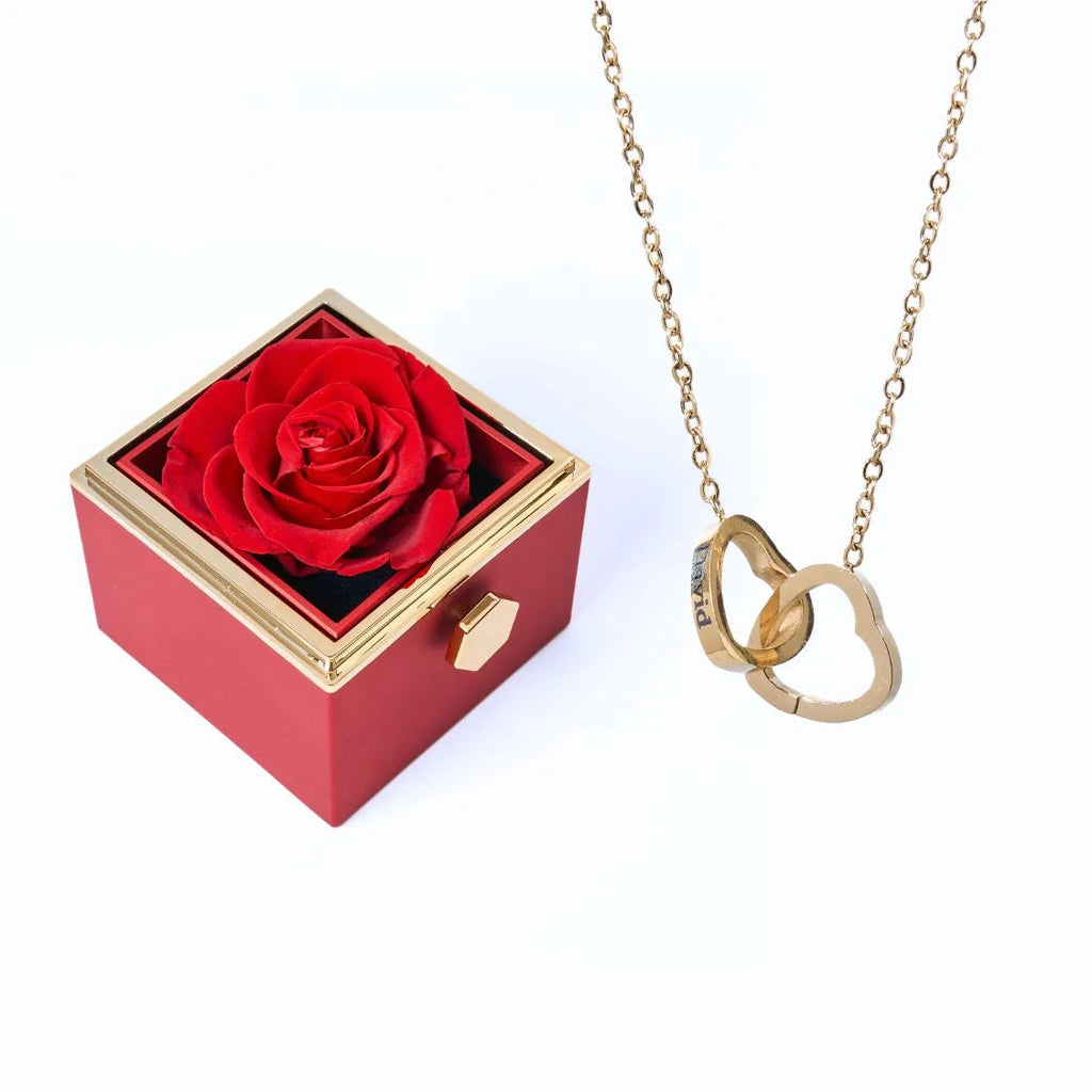 Eternal Pink Box with Engraved Necklace