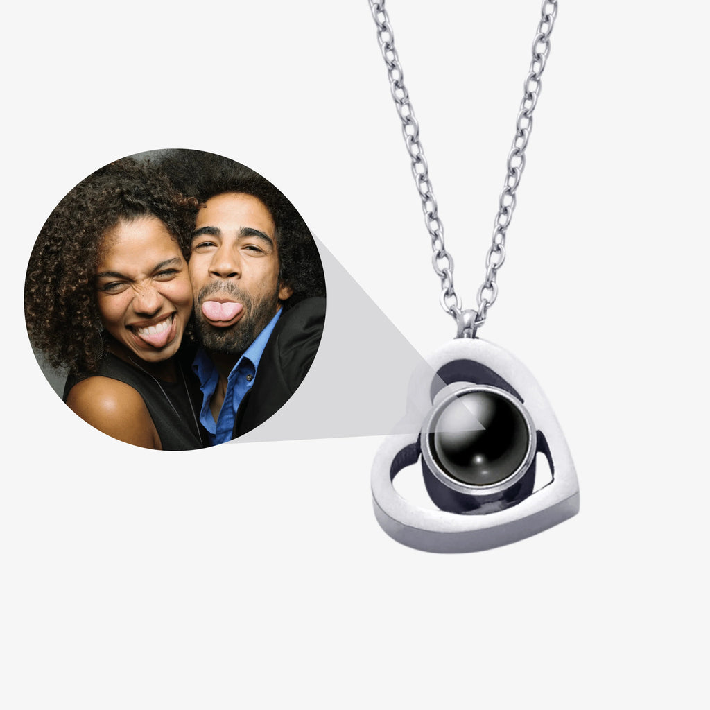Heart-Shaped Necklace - W/ Photo Projection